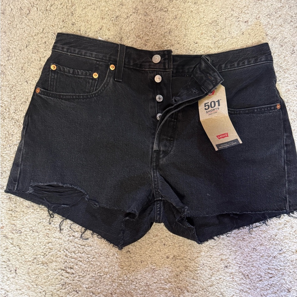 Levi's Women's Dark Denim 501 Jean Shorts